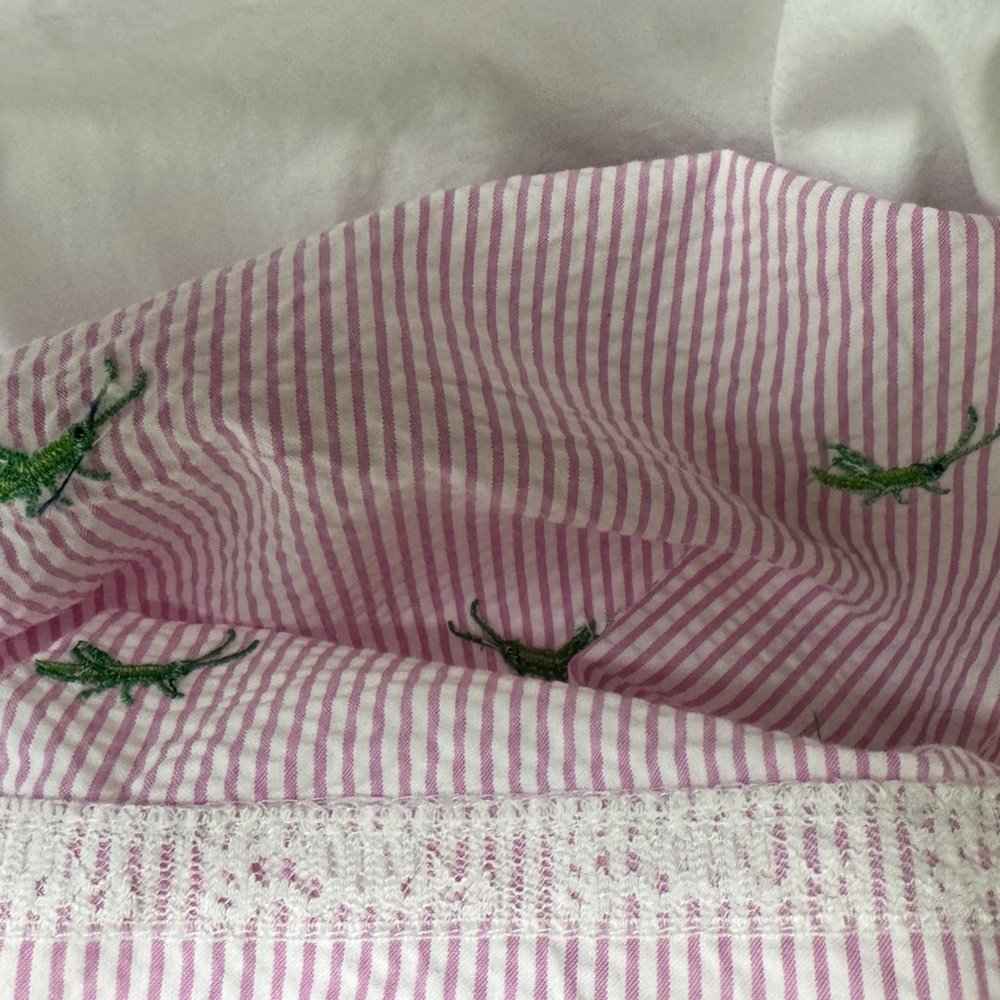 Lilly‎ Pulitzer Seersucker Lottie Dress in Party Hopper Embroidery Twee Size 10 - Picture 10 of 14